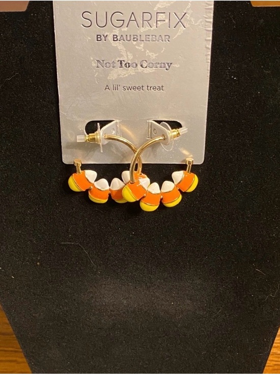BaubleBar Jewelry - BaubleBar Candy Corn Hoop Earrings